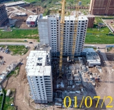 Ход строительства дома 10 в Микрорайон Нанжуль-Солнечный -