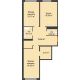 2 комнатная квартира 78,8 м² в ЖК Акватория	, дом ГП-1 - планировка