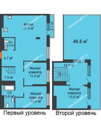 3 комнатная квартира 158,9 м² в ЖК Октябрьский, дом ГП-4