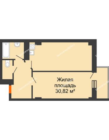 2 комнатная квартира 49,64 м² в ЖК Сокол Градъ, дом Литер 1 (8)