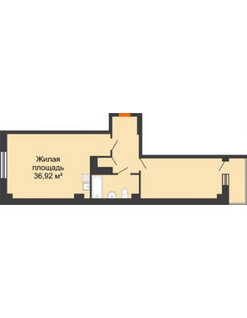 2 комнатная квартира 59,08 м² в ЖК Сокол Градъ, дом Литер 1 (8)
