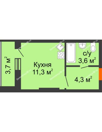 Студия 22,9 м² - ЖК Космолет