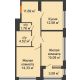 2 комнатная квартира 61,75 м², ЖК Гран-При - планировка