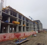 Ход строительства дома 140Б, 1 этап (поз.1,2) в ЖК Оникс -