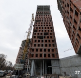 Ход строительства дома 4 в ЖК Никс Про на Лесопарковой -