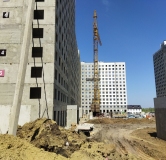 Ход строительства дома 5 в ЖК Лугометрия -