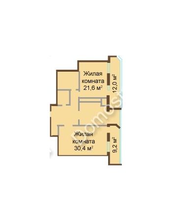 2 комнатная квартира 120 м² - ЖК Изумрудный замок