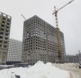 Ход строительства дома 2 в ЖК Лугометрия -