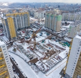 Ход строительства дома 12.1 в ЖК Курчатова -