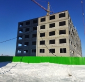 Ход строительства дома 60 в ЖК Лугометрия -