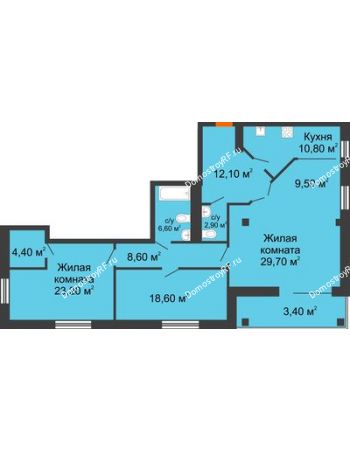 3 комнатная квартира 129,8 м² - ЖК Art House