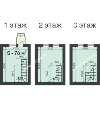 3 комнатная квартира 78 м² в КП Слобода, дом № 113 (144 м2 и 78 м2)