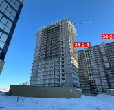 Ход строительства дома 34-2 в ЖК Новое Побережье -