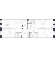 4 комнатная квартира 102,2 м² в ЖК Veren Village Стрельна, дом Корпус Западный - планировка