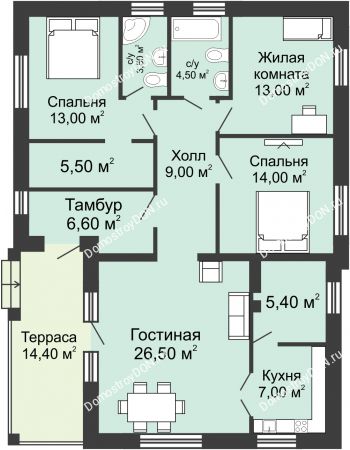 3 комнатный коттедж 108 м² - КП Legenda (Легенда)