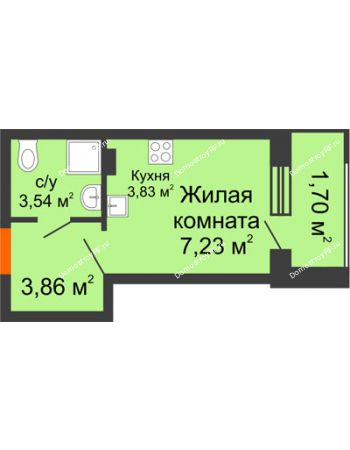 Студия 20,16 м² в ЖК Суворов-Сити, дом № 1