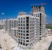 Ход строительства дома 4 к1, ГП-13 (2 этап) в ЖК Айвазовский (Айвазовский City) -