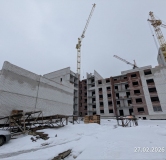Ход строительства дома № 57, 2 этап, секция 3,4,5 в ЖК Перемена -
